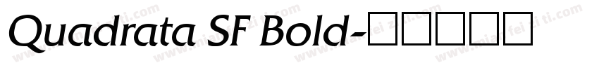 Quadrata SF Bold字体转换